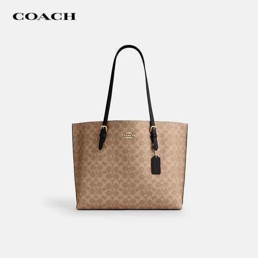 COACH蔻驰女士大号托特包单肩包大容量通勤包手提包轻奢礼物女 CV967 IMQRX