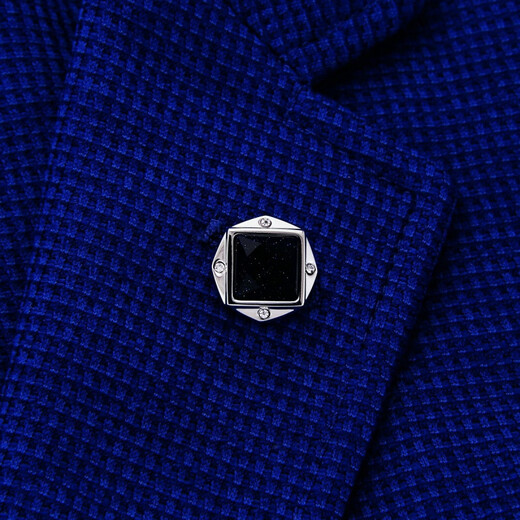 Shijun (Shijun) ретро мужской брошь глубоко синий полигон искусственный Starry Sky Stone Come Pin Cust костюм кнопку кнопки вагона xz05 Starry Sky Stone Stone Brooch Setlink