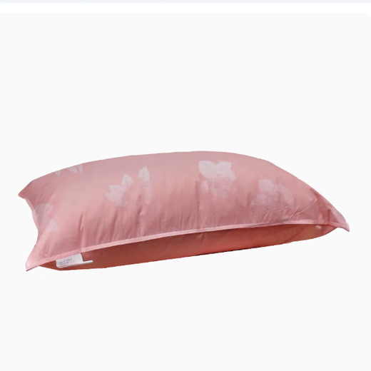 Aolifu Feather Pillow Core Sleeping Cervical Single and Double Feather Pillow with Bonus Pillowcase 634 Flower Style Single Pack 48*74cm
