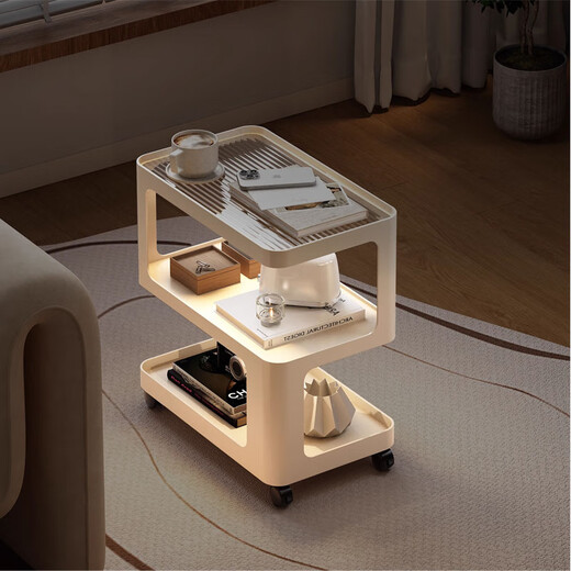 Mesa lateral de sofá naranja Luz italiana Luxury High-Ald New Style Sala de café Mesa de café móvil Mesa pequeña de carro pequeño