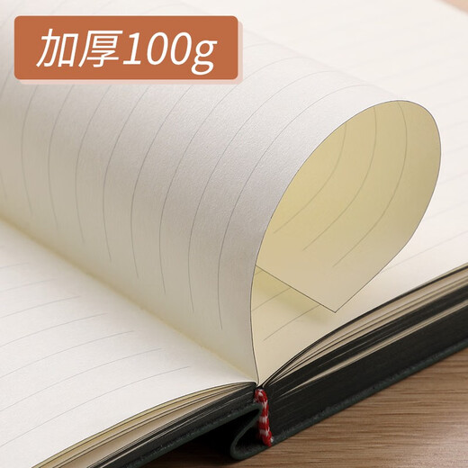 A5高颜值软皮面笔记本本子商务会议工作记录羊巴皮加厚读书本子2024年新款简约ins风手账本文艺精致 684(空白内页款)A5黑色(128张/256页)