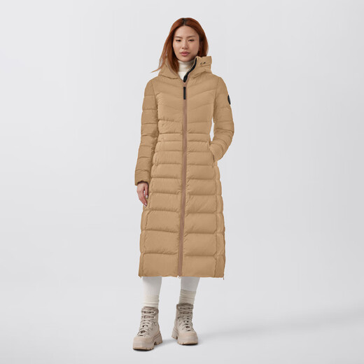 Canada Gans Clair Damen Black Label Long Outdoor Parker Big Goose Down Jacke 2330 WB 1483 Desert Color S