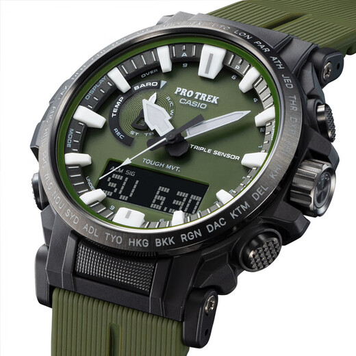 卡西欧（CASIO）PRW-6600YB-3/6621/6900Y-1/6611/61Y-1B光能电波登山手表 PRW-61Y-3PR军绿带