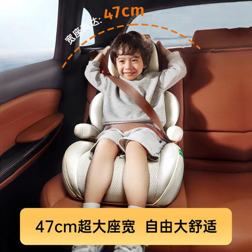 Ekobebe Castle Chair Child Safety Seat Booster Pad for 3-12 Years Old Children Car Portable Simple Bright Gray