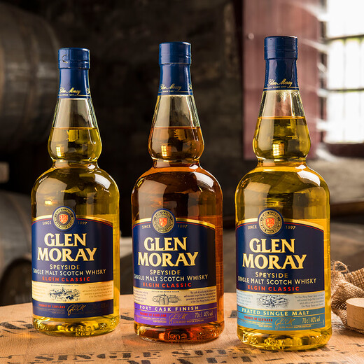 Glen Moray Wein Klassiker Torfgeschmack Spey Single Malz 40 Grad Whisky 700 ml