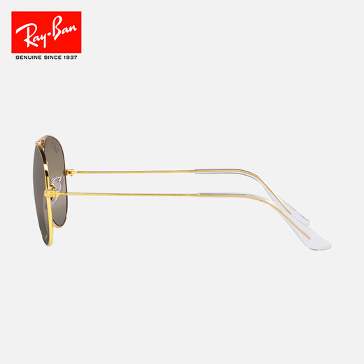 雷朋（RayBan）雷朋太阳镜蛤蟆飞行员潮流彩膜反光镜面系列墨镜RB3025可定制 9196G5复古金镜框 尺寸62