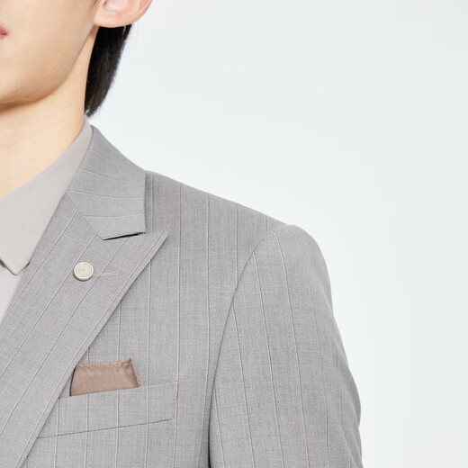 Lilang Light Fashion Men's Wool Suit Spring New Suit Suit Men's Youth Business Formal Two-piece Set Khaki 170A