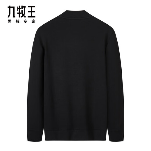 JOEONE half turtleneck solid color long-sleeved T-shirt sweatshirt for men autumn and winter casual cotton blended soft skin-friendly top inner fit slim version + black + TT1DX40227 XL 180/100A(52)