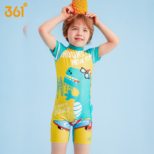 361 Kinder Badeanzug Boy Sommer Einteiliger Flachkarikon süßer Badeanzug kleiner und mittlerer Kinderbaby Hot Spring Badeanzug