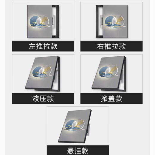顺吉祥利轻奢电表箱装饰画竖版免打孔现代简约餐厅遮挡电闸箱挂画客厅壁画 JD12052前程似锦 50*70cm(遮挡40*60)液压黑框