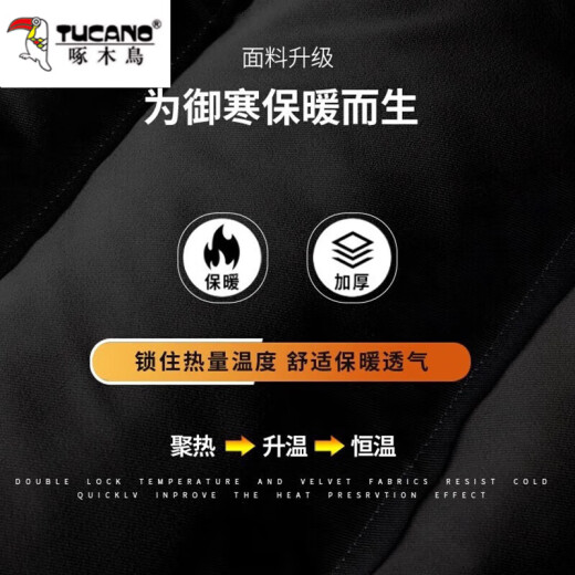 啄木鸟棉衣男潮流棉服男外套男秋冬季新款学生大童加绒加厚休闲绒服男士 10688/9789军绿色 XL （建议125-140斤）