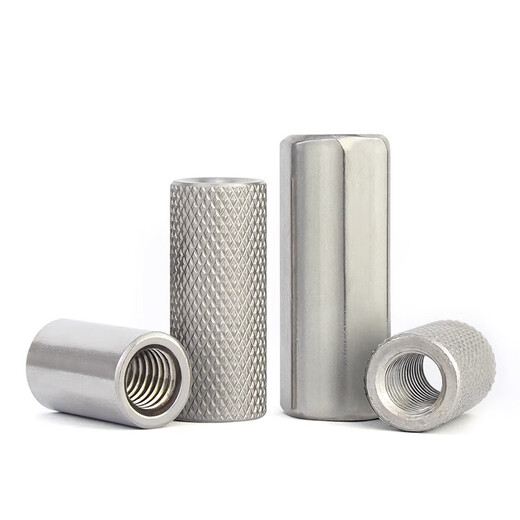 Jinchao 304 stainless steel hexagonal/extended round nut knurled nut connecting nut column M6-M14 M8*S13*50 (1 piece