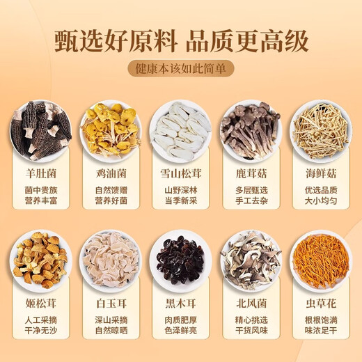 绿之邦（Luzhibang）菌菇礼盒干货礼盒山珍礼盒礼品羊肚菌高端送长辈领导高档年货礼盒 山野珍品十拼礼盒-爱马橙 687g
