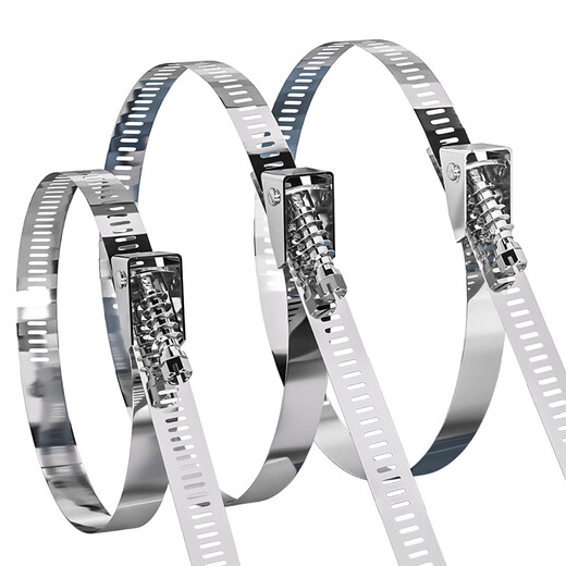 Tianzhuo Hardware 304 stainless steel live buckle cable tie clamp throat hoop pipe hoop clamp water pipe range hood gas pipe metal buckle 12.5*600*0.6mm 1 piece