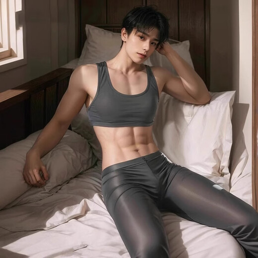 Men's Sexy Underwear 2024 New Sexy Transparent Cosplay Three-Point Male Sexy Underwear Men's Special Masturbation Sexy Underwear Thong Men's Sexy Sex Underwear White + Blue Hidden Button Open Crotch Jumpsuit One Size Recommended Weight 110-160Jin Jin is equal to 0.5kg