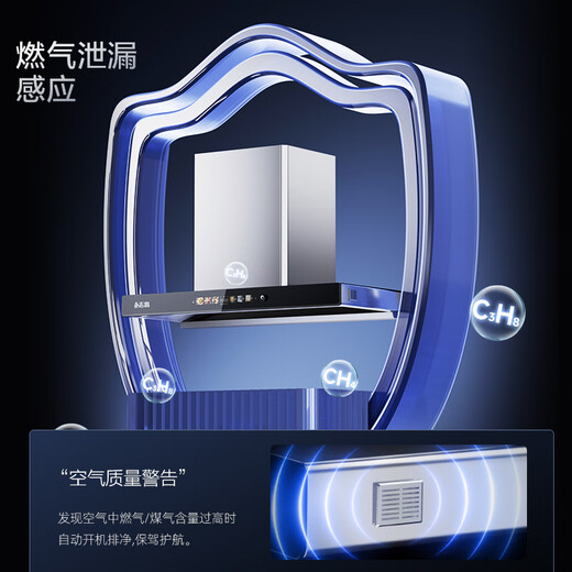 志高（CHIGO）【国家补贴 立减20%】抽油烟机 家用欧式顶吸油烟机 大吸力 小型自清洁抽烟机 挥手智控 语音智能 高配900宽+五键体感控制+自动清洗+自行安装