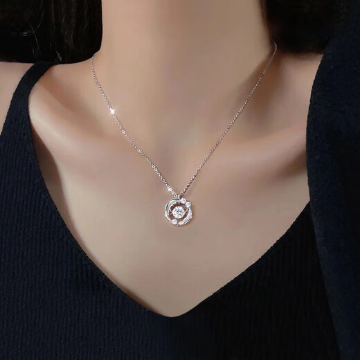 LAOLATU 999 platinum necklace for women PT950 platinum feather to accompany you 2025 new Chinese Valentine's Day gift for girlfriend and wife 999 platinum necklace + Pt950 platinum pendant