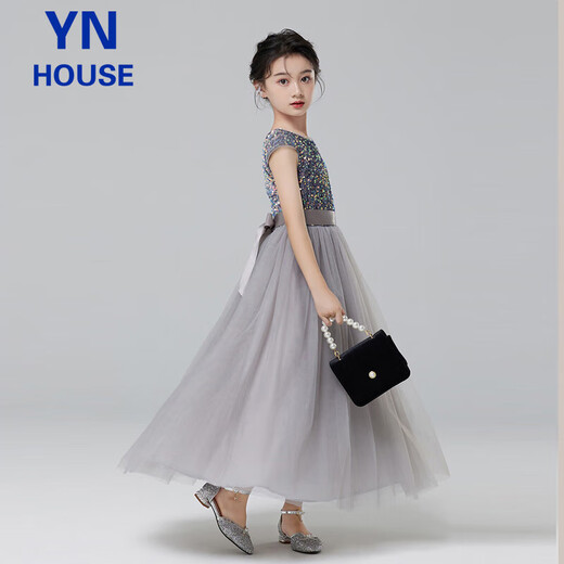 
Yinuofang girls dress long skirt children's June 1st performance costume flower girl host piano performance costume