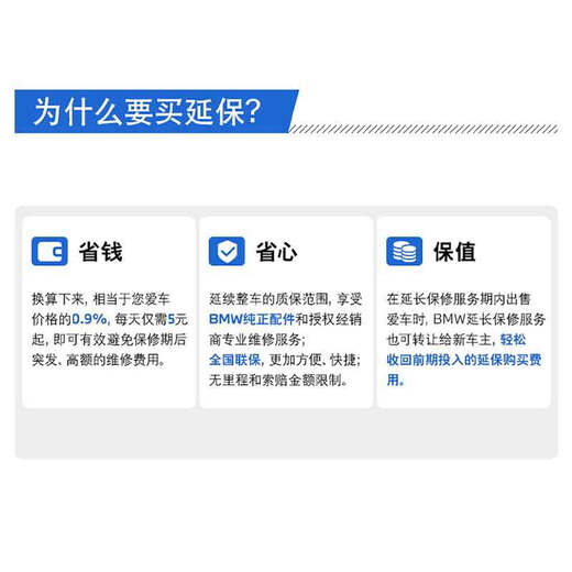 BMW pure electric vehicle extended warranty official original vehicle extended warranty service i3/i4/i5/i7/iX1/iX3/iX three-year extended warranty service package for second/third year vehicles iX3
