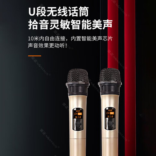 Jinzheng square dance audio with display screen wireless microphone Bluetooth home ktv singing karaoke karaoke machine integrated video outdoor trolley speaker outdoor audio 1033 21# Bluetooth version (without microphone)