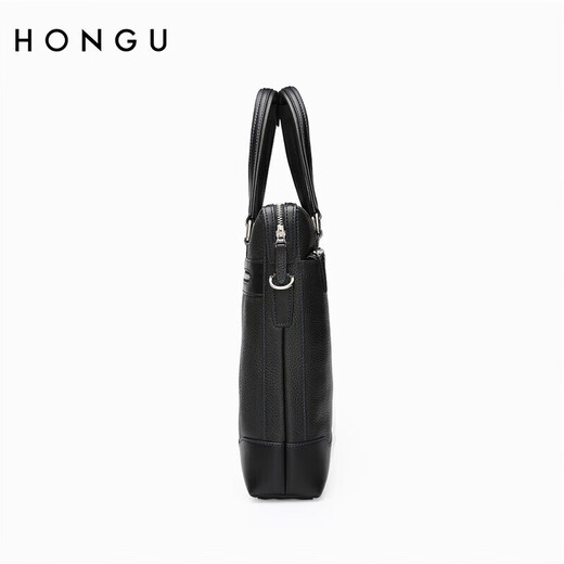 
Honggu men's vertical hand-held briefcase top layer cowhide bag one shoulder diagonal cross bag business bag birthday gift for boyfriend