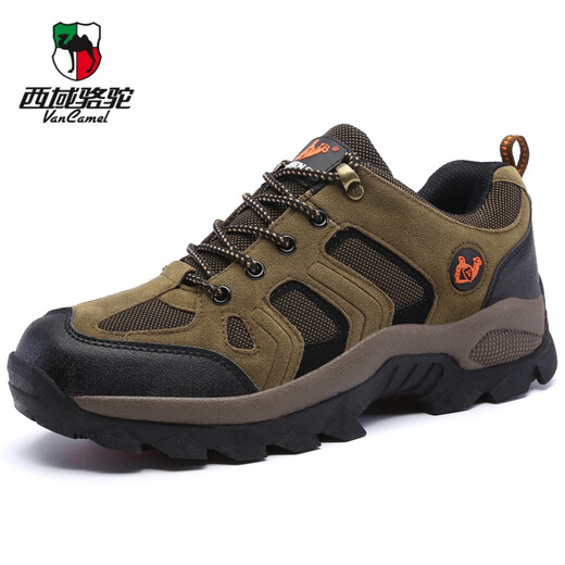 Western Camel (VANCAMEL) waterproof non-slip hiking shoes for men spring and winter outdoor casual hiking shoes for women plus velvet warm couple travel shoes 206 brown (buy 1 size larger) 47