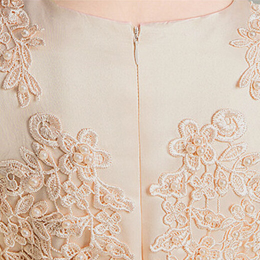 Carrot Beibei Children's Princess Dress Puffy Mesh Dress Skirt Girls Long Wedding Dress Piano Performance Costume Champagne 170