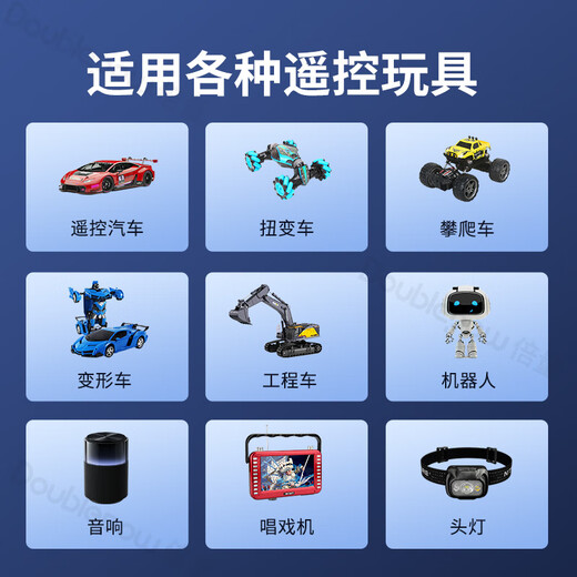 
Double the amount of toy battery pack 3.7V lithium battery suitable for electric children's remote control racing tanks and aircraft, etc. 14500[4440mWh]SM plug-with charging cable