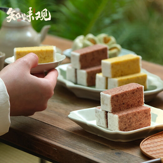 知味观条头糕杭州传统糕点点心豆沙糯米糕团糕点组合 5盒700克 源头直发