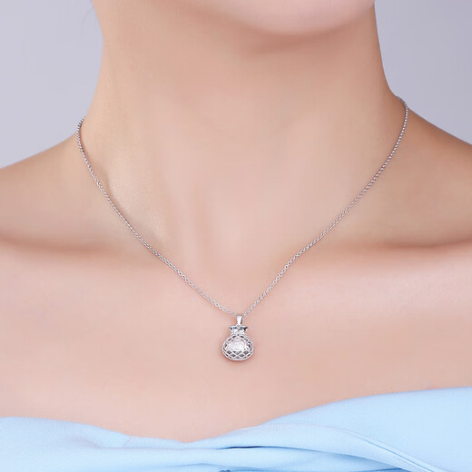 Yuan Shengfu's new PT950 boutique fashion lucky bag pendant platinum pendant genuine atmospheric platinum necklace pendant for women 2.65g