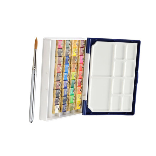 Holbein Holbein Solid Watercolor Pigment 36 Colours (Resin Box) PN698 Artiste au niveau de la peinture professionnelle importée du Japon multicolore