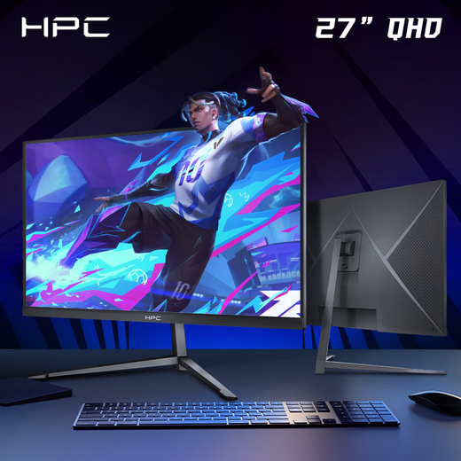 HPC27英寸 2K Fast IPS 原生180Hz 1MS GTG 120%sRGB广色域 游戏电竞电脑显示器HH27QPX