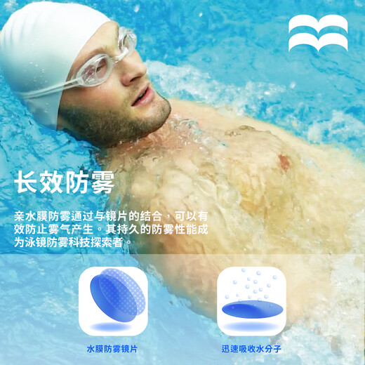 Langxiao mirror, small frame, waterproof and anti-fog swimming glasses, high-definition professional equipment, free swimming cap for children, men and women, three-piece set, fashionable black, swimming cap + nose clip earplugs + waterproof bag