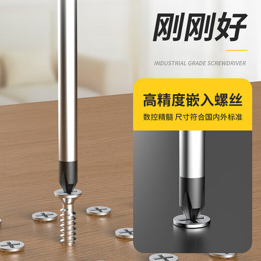 Screwdriver set, strong magnetic cross, 2 pieces, 6*100mm flat-blade screwdriver, household repair tool set, 6*100, 6*100, cross, screwdriver, two pieces