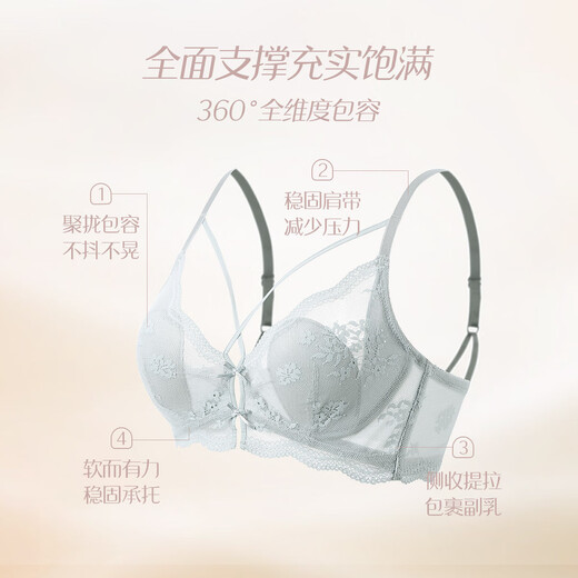 Sweet lady GOSO underwear women's comfortable seamless sexy bra women's push-up underwear pink blue 75B