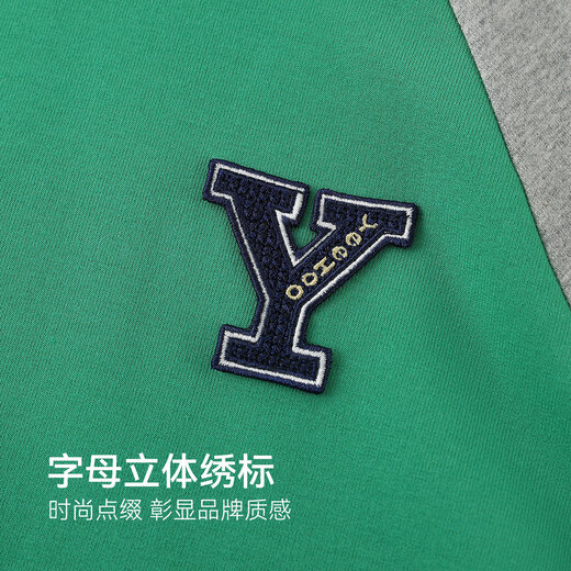 Yeehoo Kinder Sweatshirts Jungen Kleidung Herbst Fashion Casual Kapuze Langarmed Tops Herbst Neue Kleidung mittelgroß und große Kinderkleidungsbuchstaben Emerald Green 150