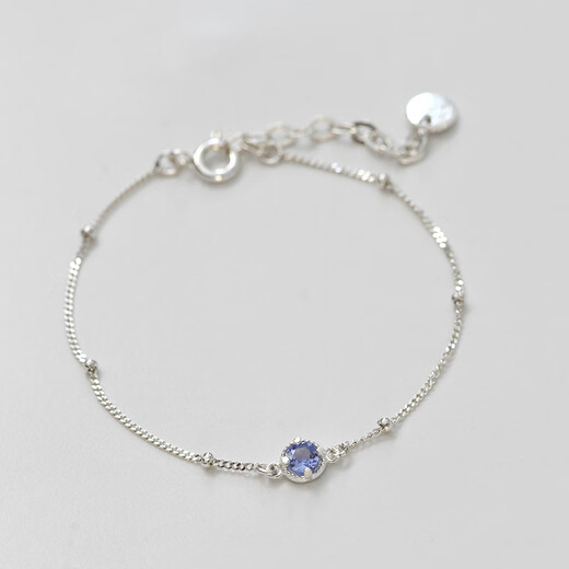 Shilian December birthstone natural tanzanite sterling silver 925 silver minimalist design niche temperament lucky success bracelet customized 15-18.5cm adjustable