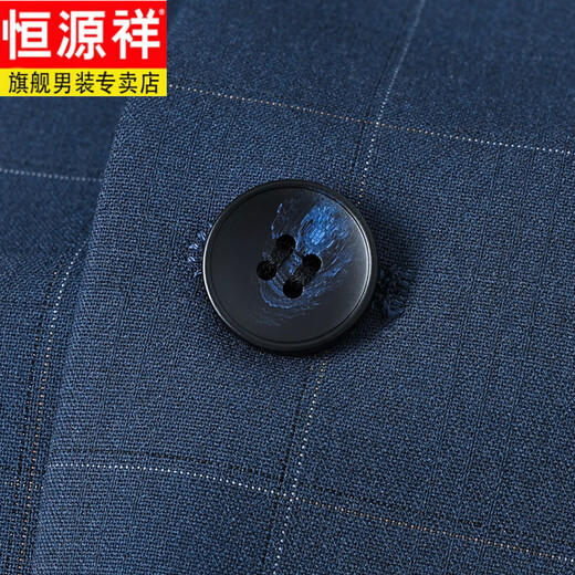 Hengyuanxiang Chinese stand-collar tunic suit for men, new Chinese style youth wear, stretchy groom's and father's wear banquet dress, camel top and pants, Gree L