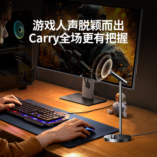 Greenlink USB computer desktop microphone intelligent noise reduction condenser microphone computer desktop notebook video conferencing game voice online class live broadcast suitable speaker 55343