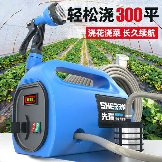 充电式抽水泵浇菜浇水机菜地菜园新型浇地神器农村农用抽水机 长续航686AF双核泵 30米管含水管架