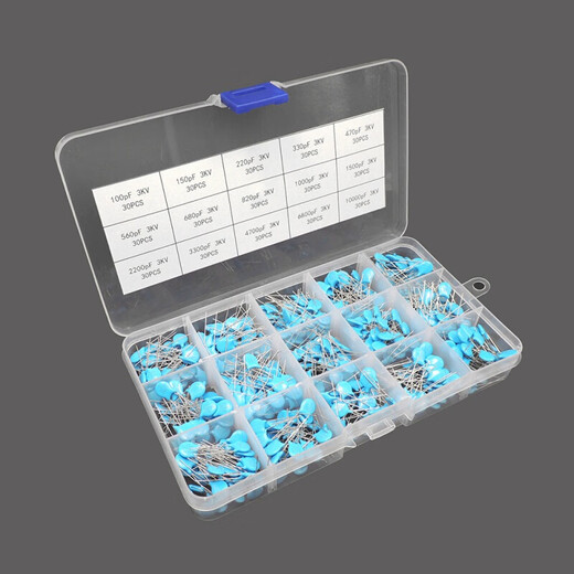 Ceramic capacitor 3kV set 15 kinds of 100-10000pf capacitor package magnetic chip ceramic 3000v high voltage box 3KV ceramic capacitor set (15 kinds 20 pieces each)