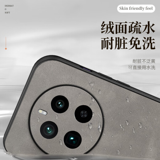 
mlnew Real me GT5Pro mobile phone case RMx3888 protective case lambskin mobile phone case anti-fall protection case 5G anti-slip lens full-inclusive [graphite black] with high-definition full-screen soft film