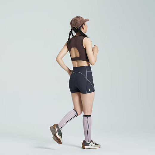 AnKoRau Women's Summer Yoga Meditation Pilates Hollow Back Elastic Tight Vest | AnKoRau Red Coffee M