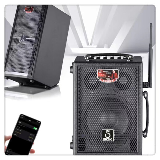SOK audio high power, high volume, loud pressure, small size, outdoor lever playing, singing, singing, square dancing, Bluetooth portable speaker, Extraordinary Master 910.912 910 (single 8-inch)