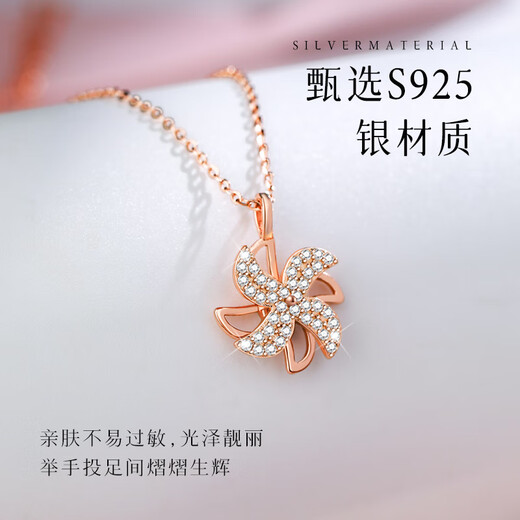Manhe S925 silver necklace for women 2025 new pendant clavicle chain jewelry wife birthday gift for girl friends