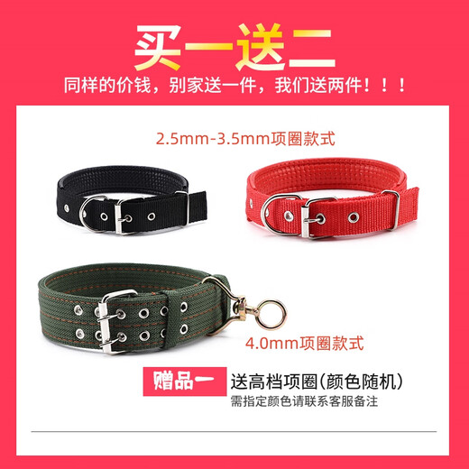 Wanlian 304 stainless steel dog chain traction rope large and medium-sized dog iron chain collar dog rope anti-biting bulldog dog chain 3.0mm