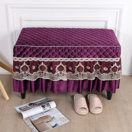 Fabric square makeup stool cover, dressing table stool cover, bar chair cover, home piano stool cover, shoe stool cover, watery tenderness yellow 38*78