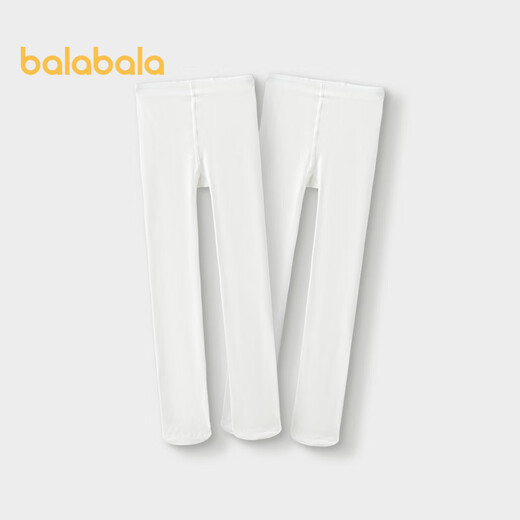 Balabala Girls Pantyhose Winter Children's Bottoming Socks Velvet Dance Socks Two Pack White Tone 00311 - 2 Pairs 140cm