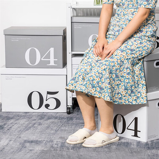 Muran Noel white paper storage box carton Kalek eight-compartment cabinet storage box carton storage box clothing gift box white No. 5 box 46*33.5*37 storage box 1 pack