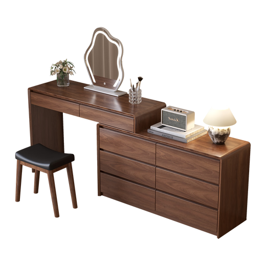 Zhixinmuwang solid wood dressing table bedroom simple bucket cabinet integrated storage cabinet high-end dressing table home dressing table storage cabinet